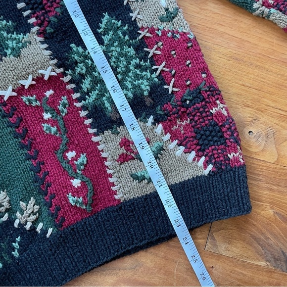 Vintage Patchwork Hand Knit Sweater - Picture 8 of 10